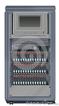 Server Cabinet, Rack Mounted 1 Stock Photo