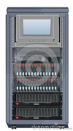 Server Cabinet, Rack Mounted 2 Stock Photo