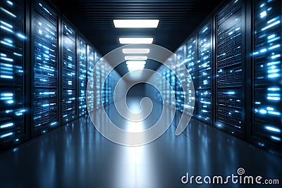 Server Center Data Hosting Filename A futuristic data center symbolizing technology innovation connectivity speed and Stock Photo