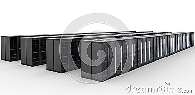 Server computer cluster Stock Photo