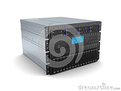 Server computer Cartoon Illustration