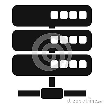 Server data support icon simple vector. Disk storage Vector Illustration