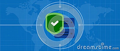 server protection from DDOS distributed denial of service security from attack hacking Vector Illustration