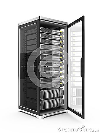 Server rack Stock Photo