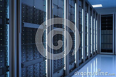 Server room or data center Stock Photo