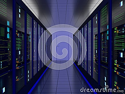 Server Room Stock Photo