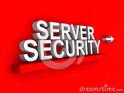 Server security sign Stock Photo