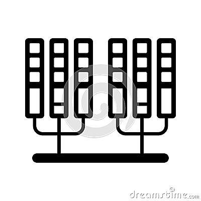 Server, storage, twin icon Vector Illustration
