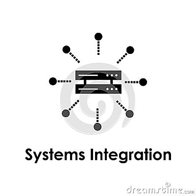 server, system integration icon. Element of business icon for mobile concept and web apps. Detailed server, system integration Stock Photo