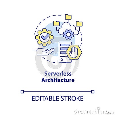 Serverless architecture concept icon Vector Illustration