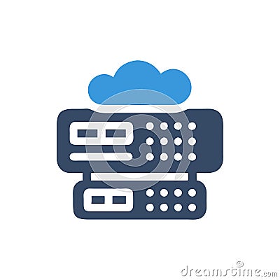 Serverless Computing Icon for Cloud Solutions Stock Photo