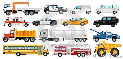 Service cars set Stock Photo