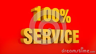 Service 3d text render Stock Photo