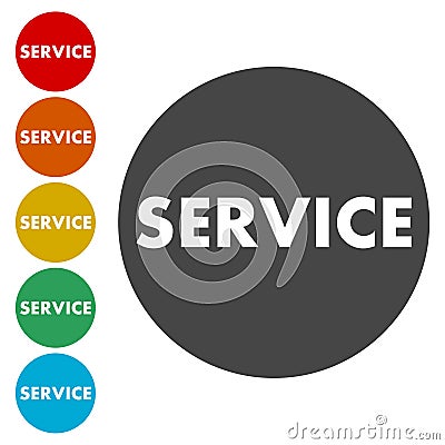 Service icon,button Vector Illustration