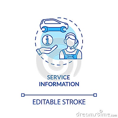 Service information concept icon Vector Illustration