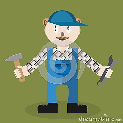 Service master Vector Illustration