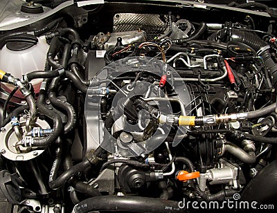 Service personal training car engine Audi TT Editorial Stock Photo