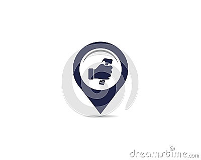 service point logo Vector Illustration