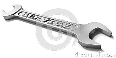 Service spanner Cartoon Illustration