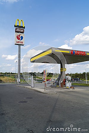 Lotos Gasoline Editorial Stock Photo