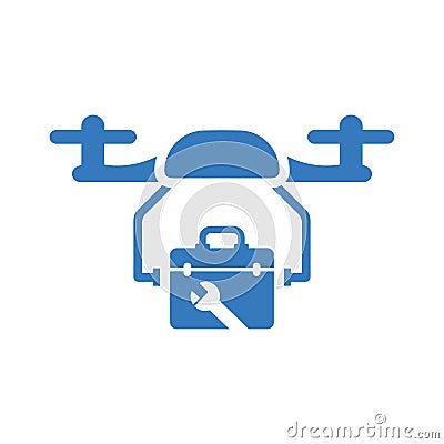 Service, support, copter,, drone tools icon. Blue color vector Vector Illustration