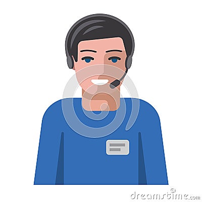 Service support operator icon Vector Illustration