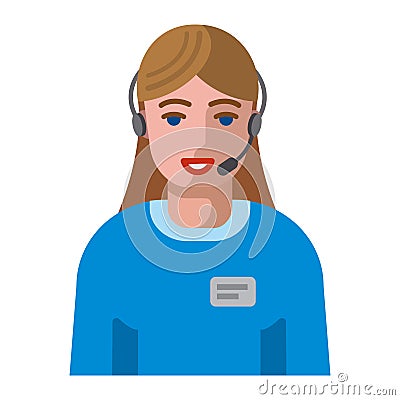 Service support operator icon Vector Illustration