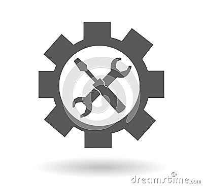 service symbol wrench screwdriver sign Vector Illustration