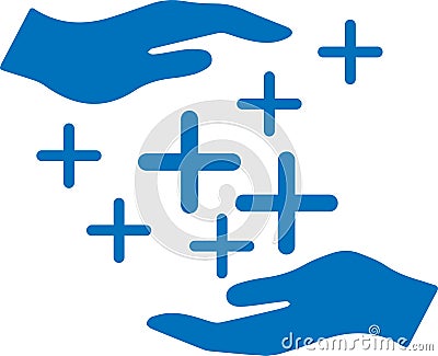 Service value icon, Modern value icon, service add blue vector icon. Vector Illustration