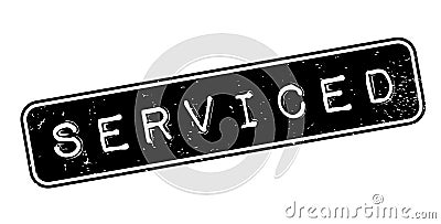 Serviced rubber stamp Vector Illustration