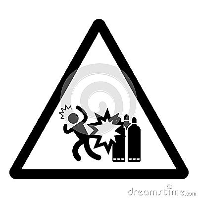 Servicing While Pressurized Can Cause Severe Injury Lock Out Sourced Symbol Sign ,Vector Illustration, Isolate On White Background Vector Illustration