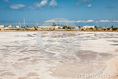 Ses Salines Formentera saltworks horizon balearic islands Stock Photo