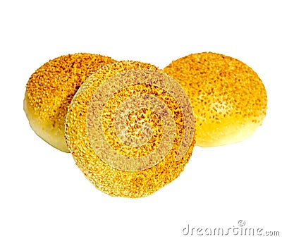 Sesame buns close-up. Stock Photo
