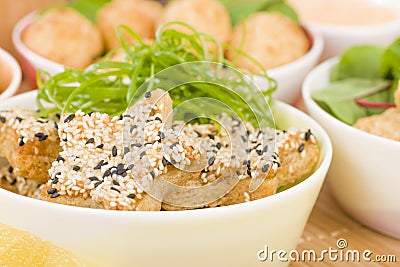 Sesame Prawn Toast Stock Photo