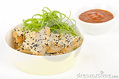 Sesame Prawn Toast Stock Photo