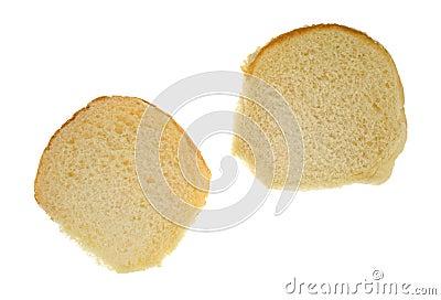 Sesame seed hamburger open on a white background Stock Photo