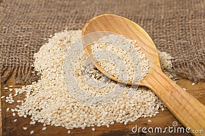 Sesame seeds Stock Photo