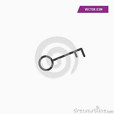 Line Key Icon Vector. Vector Illustration