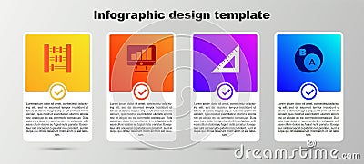 Set Abacus, Computer monitor with graph chart, Triangular ruler and Subsets, math, is subset of. Business infographic Vector Illustration