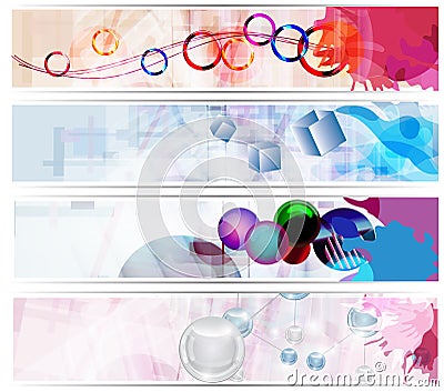 Set of abstract banners Vector Illustration