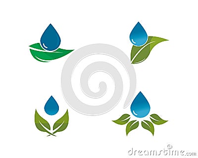 Water Drop Logo template Vector Illustration