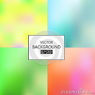 set of abstract blurred background Stock Photo