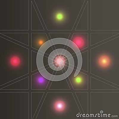 Set abstract color glow light effect Vector Illustration