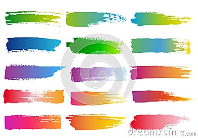 Watercolor brush strokes, vector set Vector Illustration