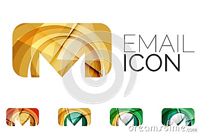 Set of abstract email icon, business logotype Vector Illustration