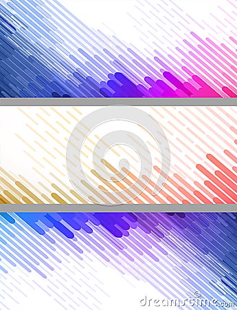 Set of abstract geometric banners Vector Illustration