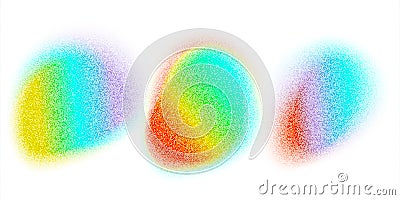 Set abstract gradient blobs. Mesh. Modern trendy retro Fluid Noise Blurred rainbow shapes. Curvy y2k vibrant colors Stock Photo