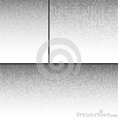 Set of Abstract Gray Technology circle Backgrounds. Collection of business technology gray pattern backgrounds. Vector Illustration