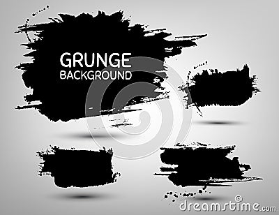 Set of abstract grunge blob background. Vector Illustration