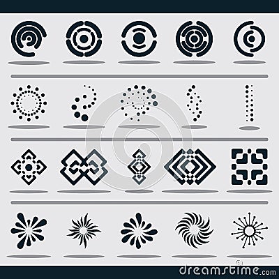 set of abstract icons. Vector illustration decorative design Vector Illustration